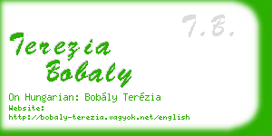 terezia bobaly business card