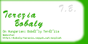 terezia bobaly business card